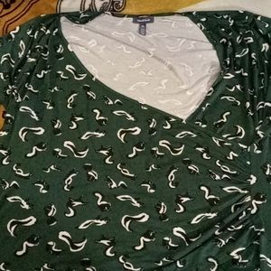 Modcloth Skunk Wrap Top